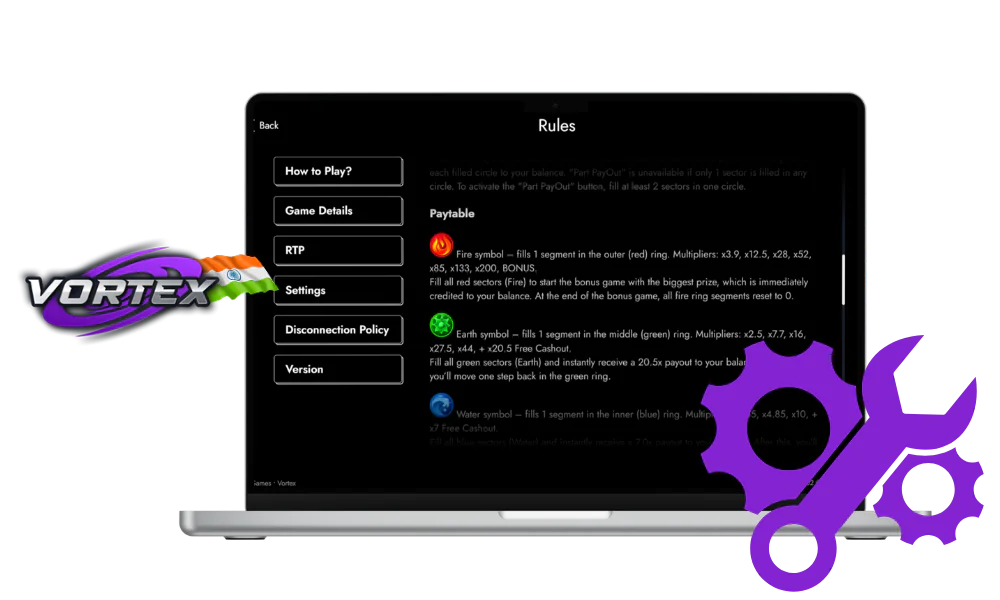 Getting acquainted with the Vortex gameplay